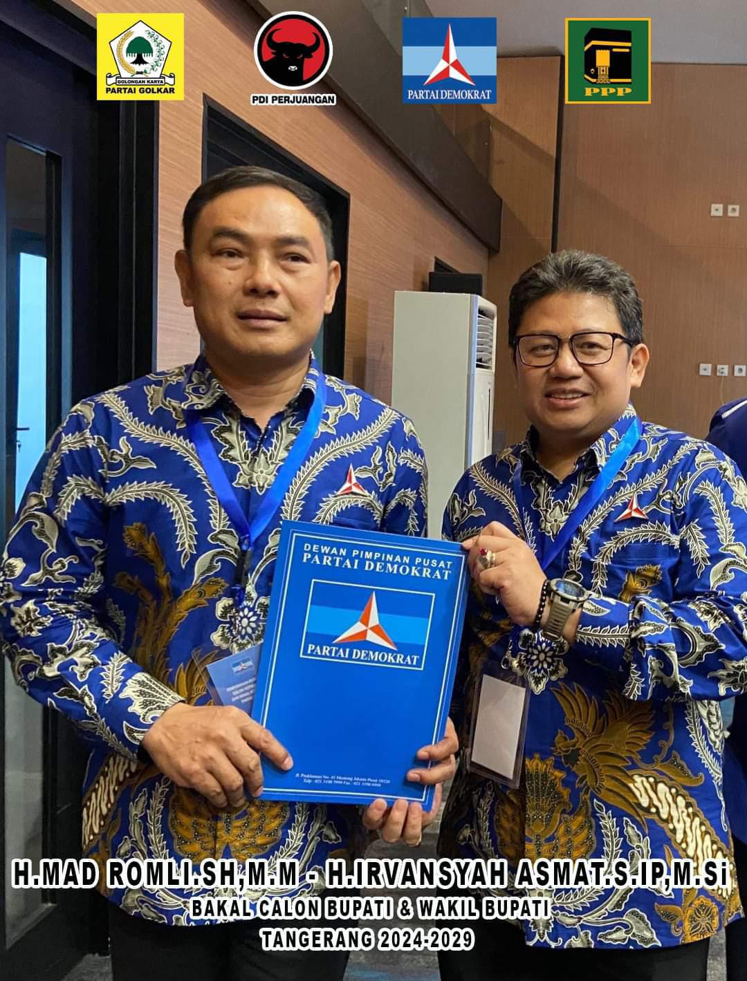 Pilkada Kabupaten Tangerag, Empat Parpol Resmi Usung Mad Romli-Irvansyah