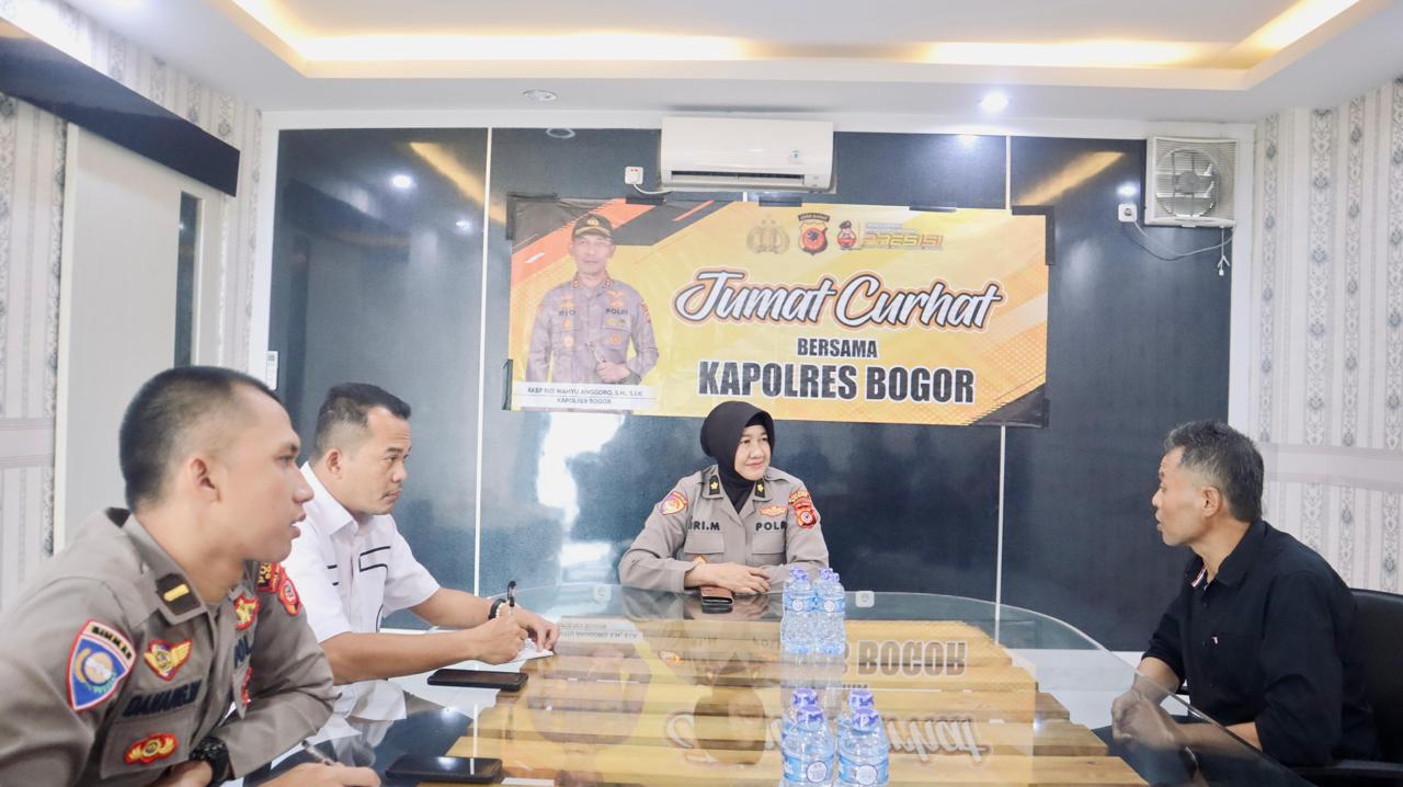 Polres Bogor Gelar Kegiatan Jumat Curhat, Masih Mendominasi, Tampung Aspirasi Curhattan Warga Dalam Mencari Solusi