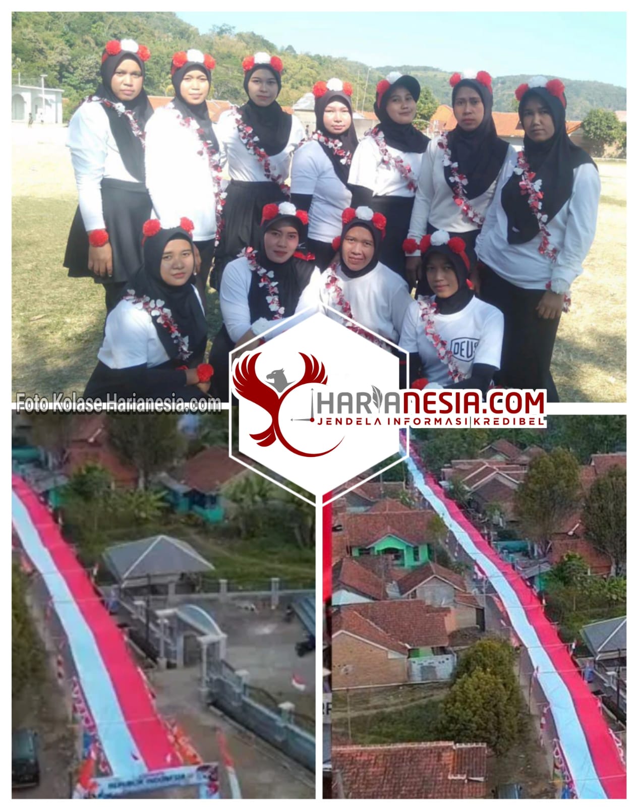 Rayakan HUT RI ke-79, Bendera Merah Putih Sepanjang 1000 Meter Jadi Viral