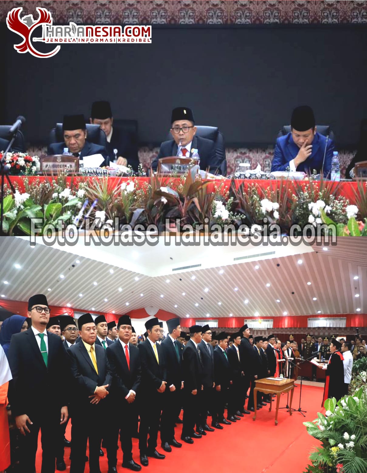 Puluhan Bunga Ucapan Selamat Kepada Akrom Penuhi Gedung DPRD Kota Tangerang