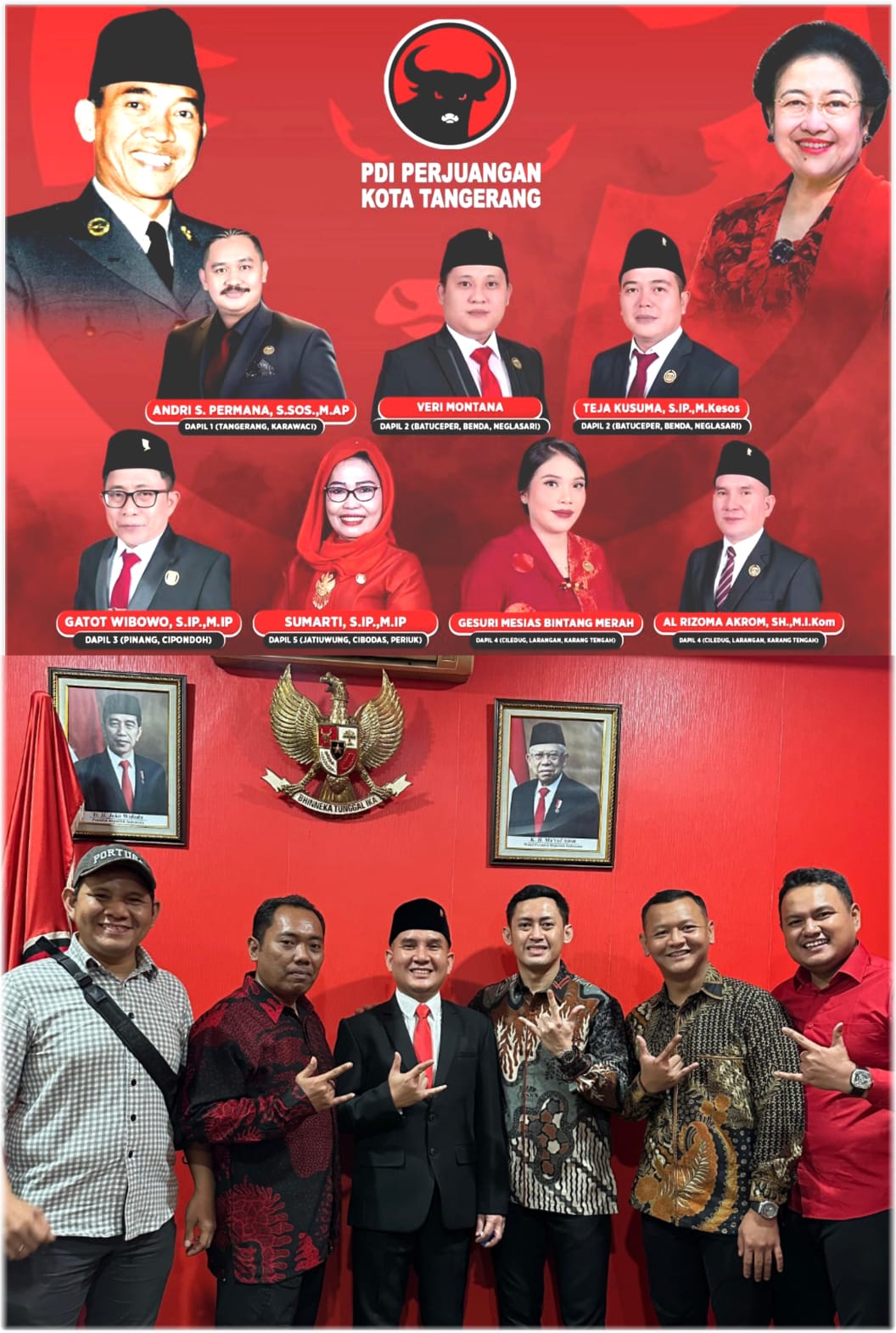 Puluhan Bunga Ucapan Selamat Kepada Akrom Penuhi Gedung DPRD Kota Tangerang 3