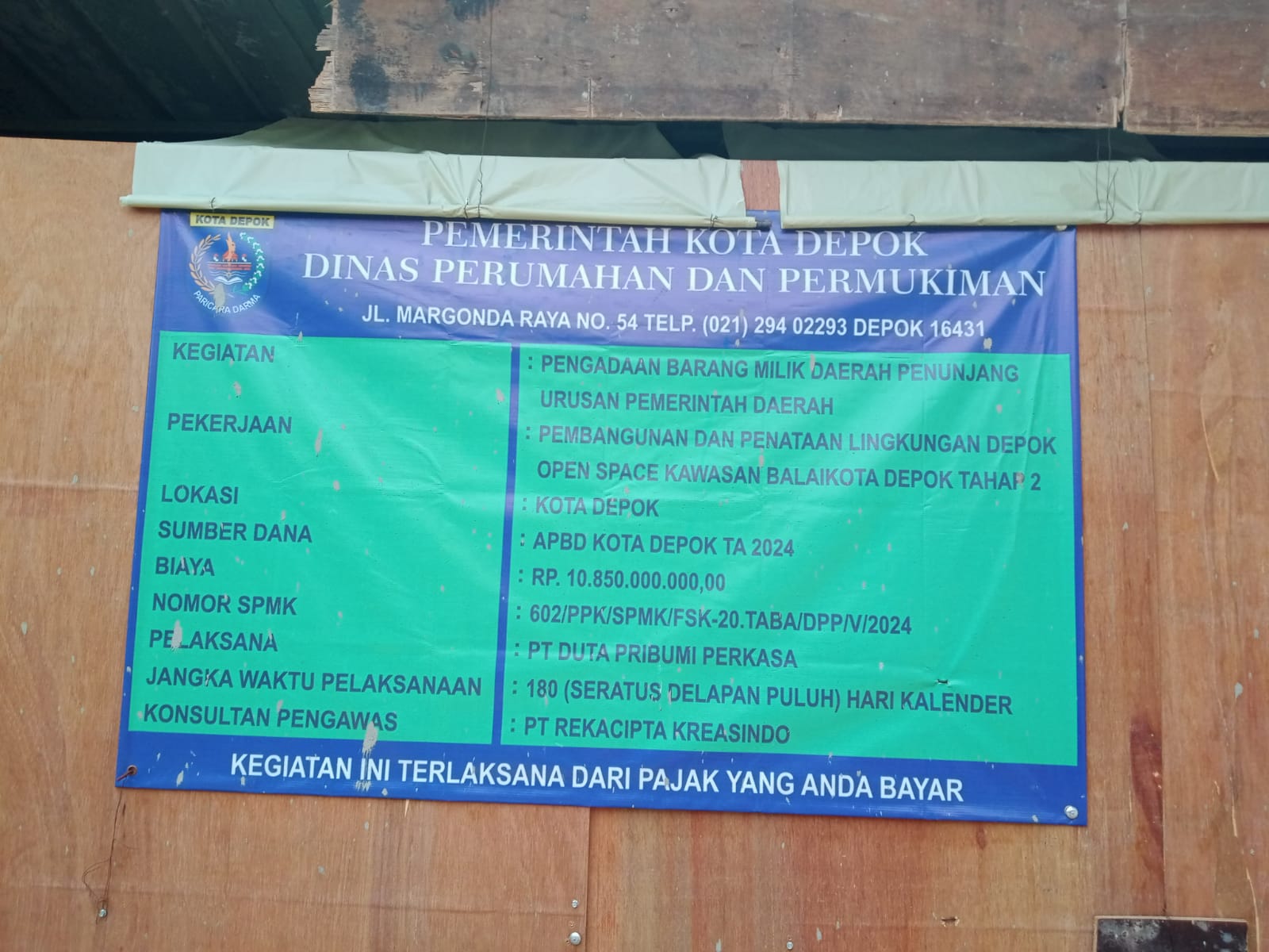 Banner kegiatan Depok Open Space