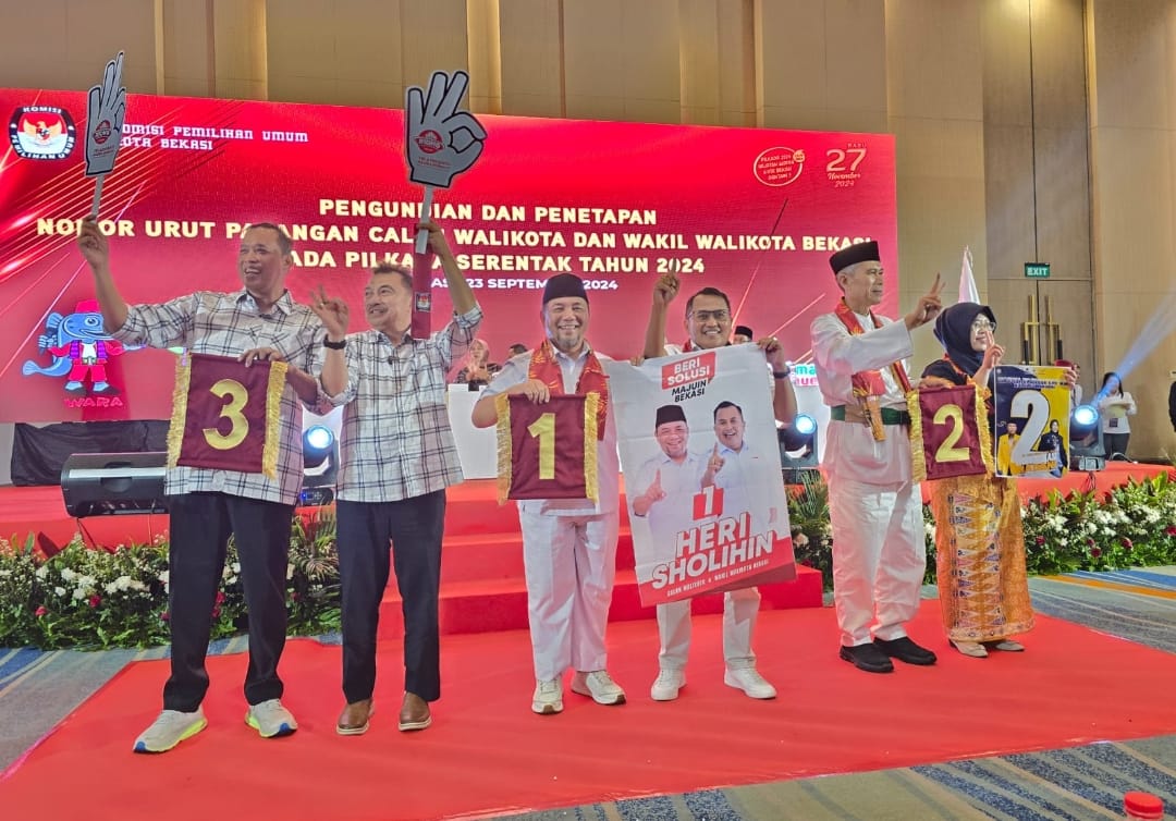 Paslon Tri Adhianto – Abdul Harris Bobihoe "RIDHO" Sah Dapat Nomor Urut 3