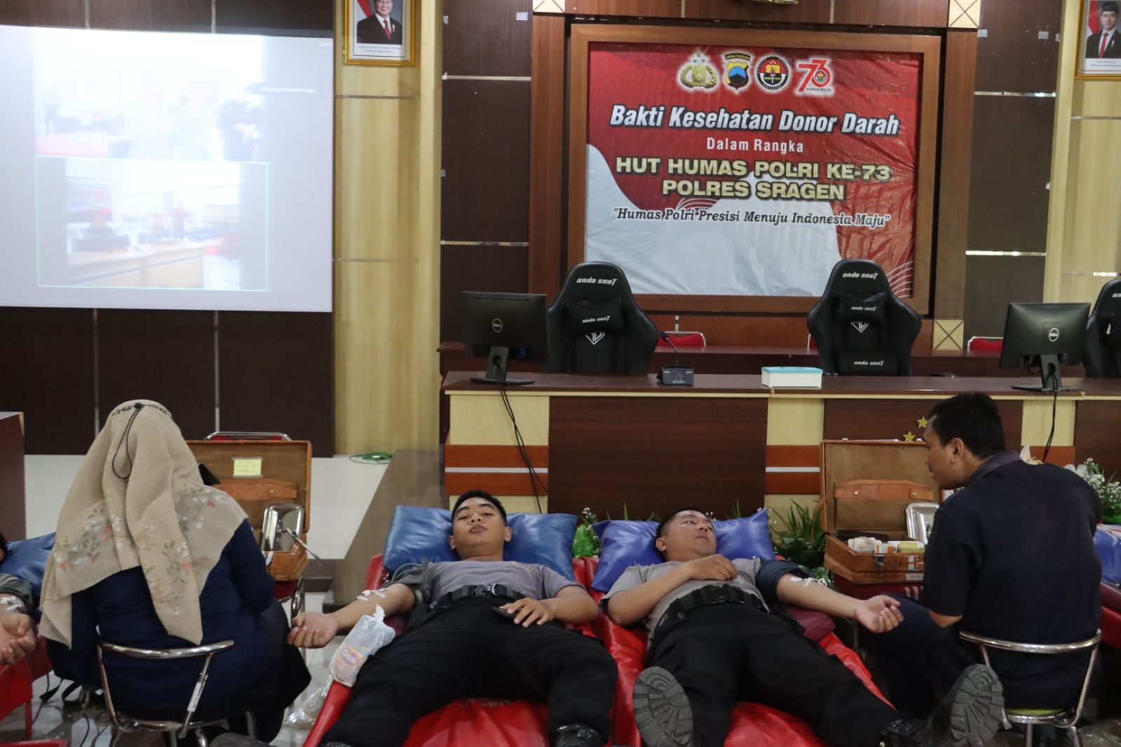 HUT Ke 73, Humas Polres Sragen Gelar Donor Darah, Bantu Masyarakat Yang Membutuhkan
