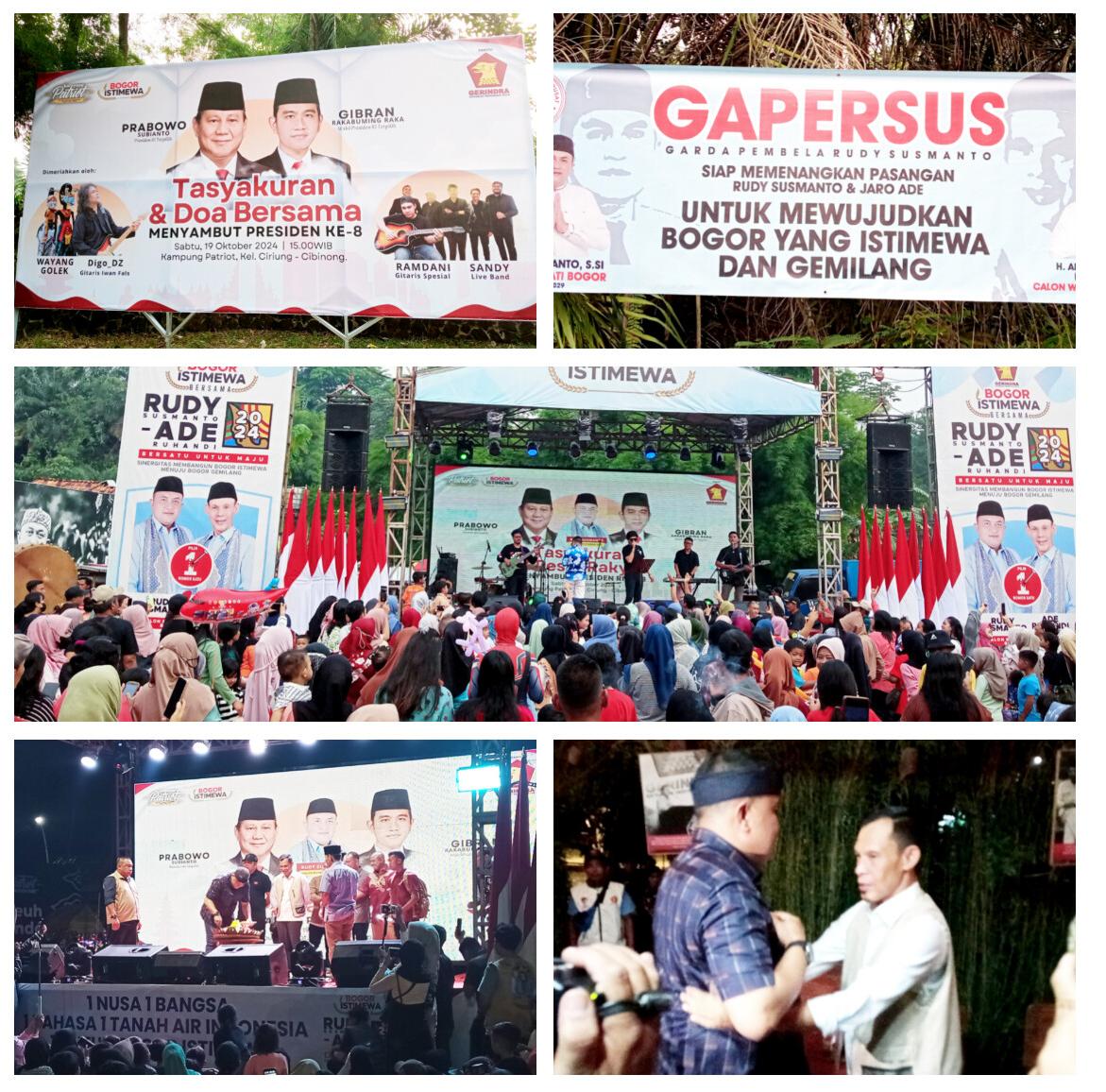 Rudi Susmanto Gelar Tasyakuran dan Pesta Rakyat Sambut Pelantikan Presiden Prabowo Subianto 2