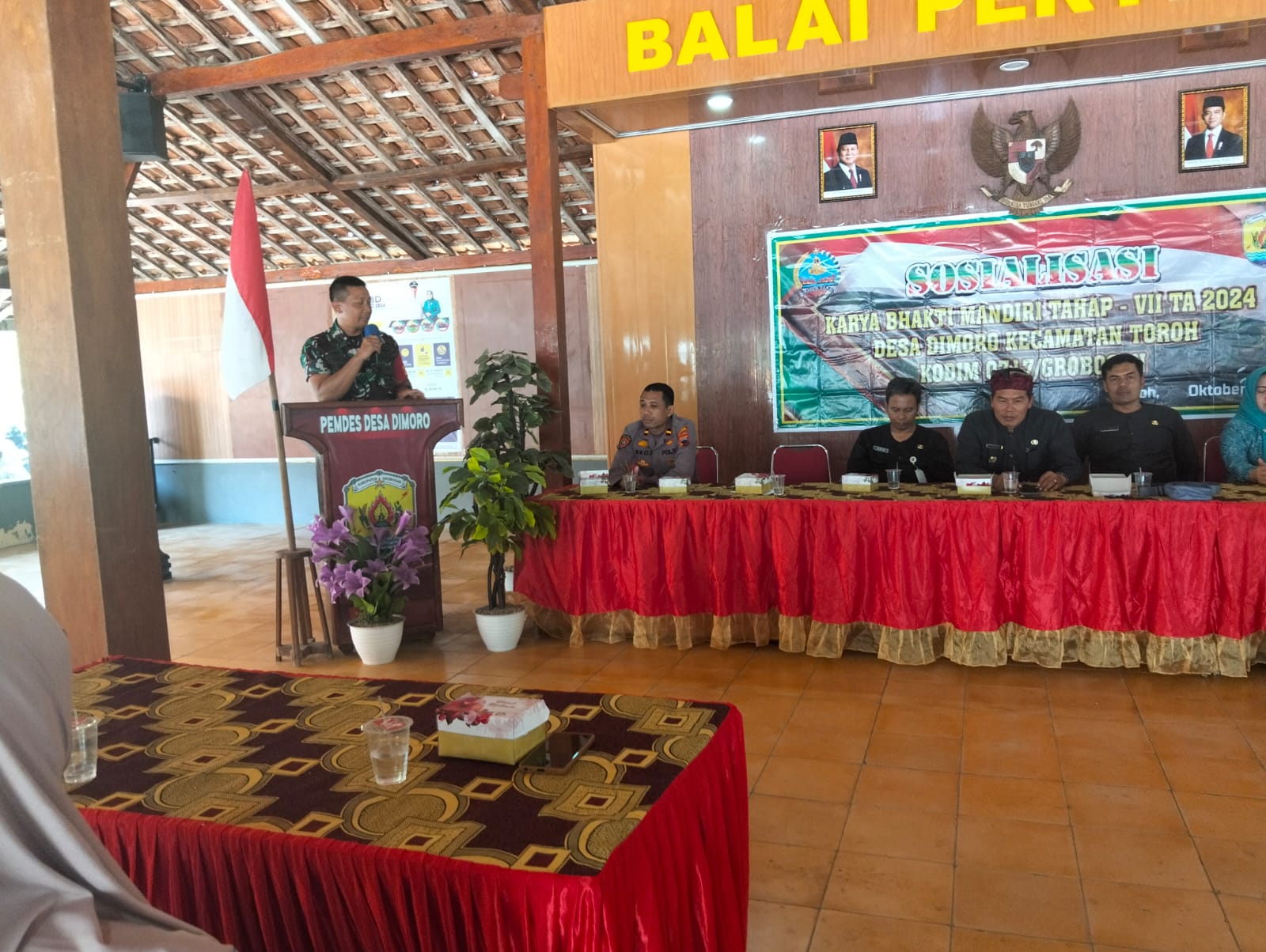 Sosialisasi Karya Bhakti Mandiri TNI Tahap VII di Desa Dimoro