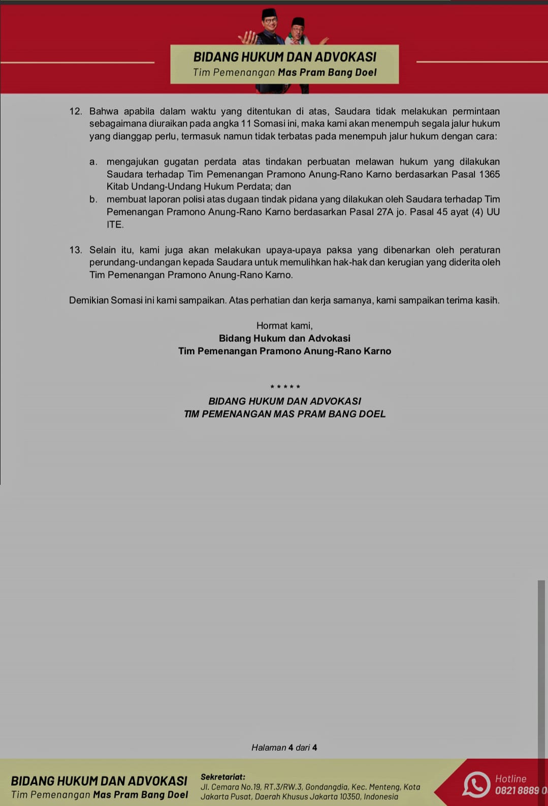 Surat Somasi Terbuka 2