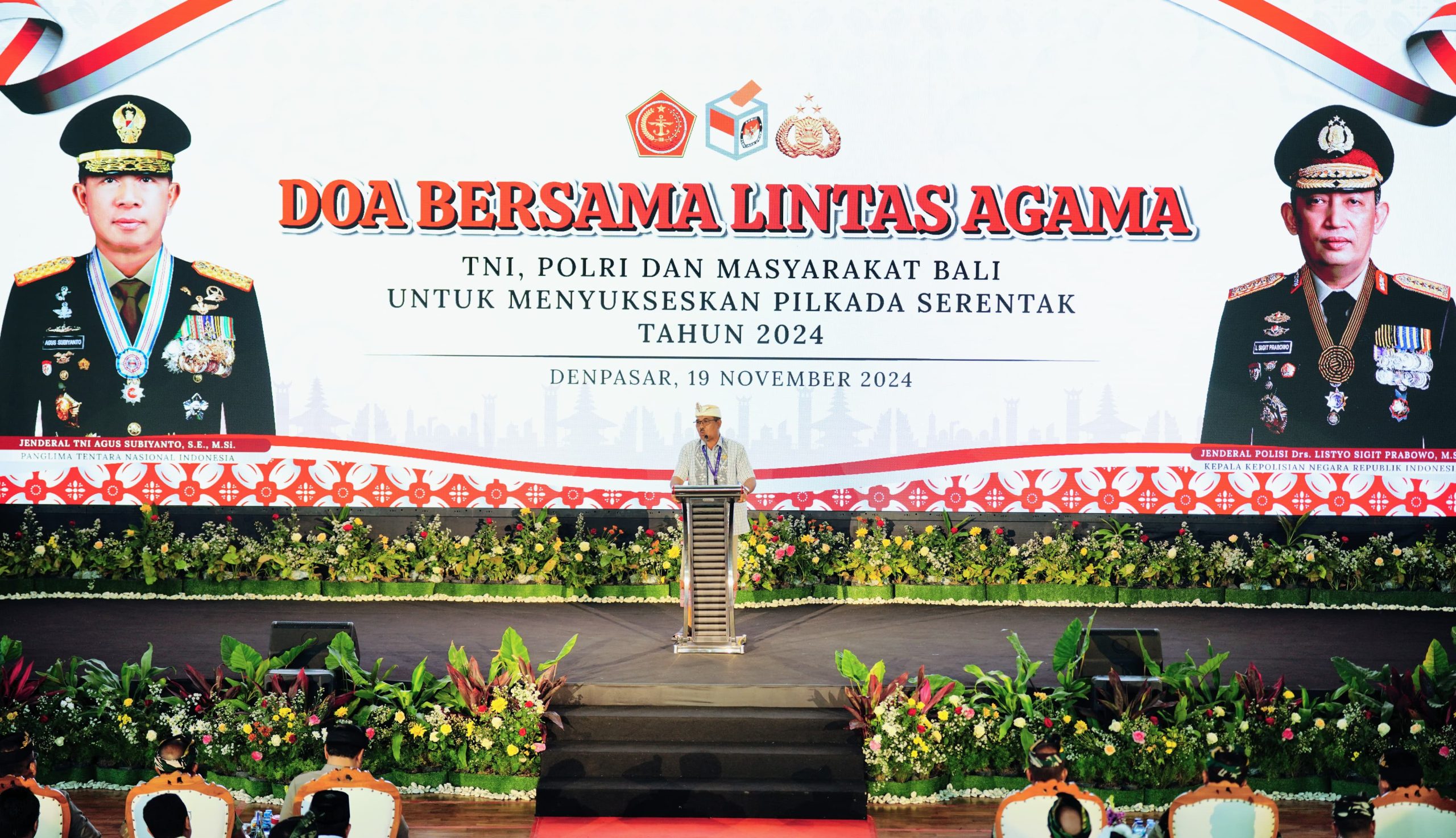 Sukseskan Pilkada 2024, Kapolri dan Panglima TNI Ikuti Doa Bersama Lintas Agama