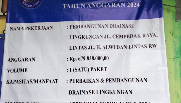 Proyek Drainase Rp 679 Juta di Depok: Pejabat Berkelit, Publik Menanti Transparansi
