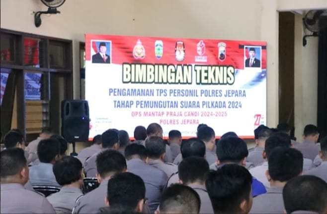 Siap Amankan Pilkada 2024, Polres Jepara Gelar Bimtek Pengamanan TPS