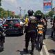 Lewati RSUD, Tim Raimas Samapta Polres Sragen Himbau Rombongan Kampanye Pemilu Tidak Menggeber Knalpot