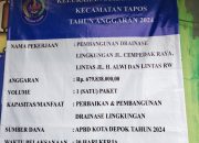 Proyek Drainase Rp. 679 Juta di Depok Diselimuti Kecurigaan, Hak Publik Atas Informasi Dilanggar