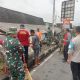 Sinergitas TNI-POLRI Laksanakan Kerja Bakti Di Pasar Ngadirojo