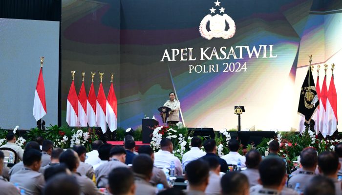 Presiden Prabowo Disambut Meriah di Pembukaan Apel Kasatwil Polri 2024