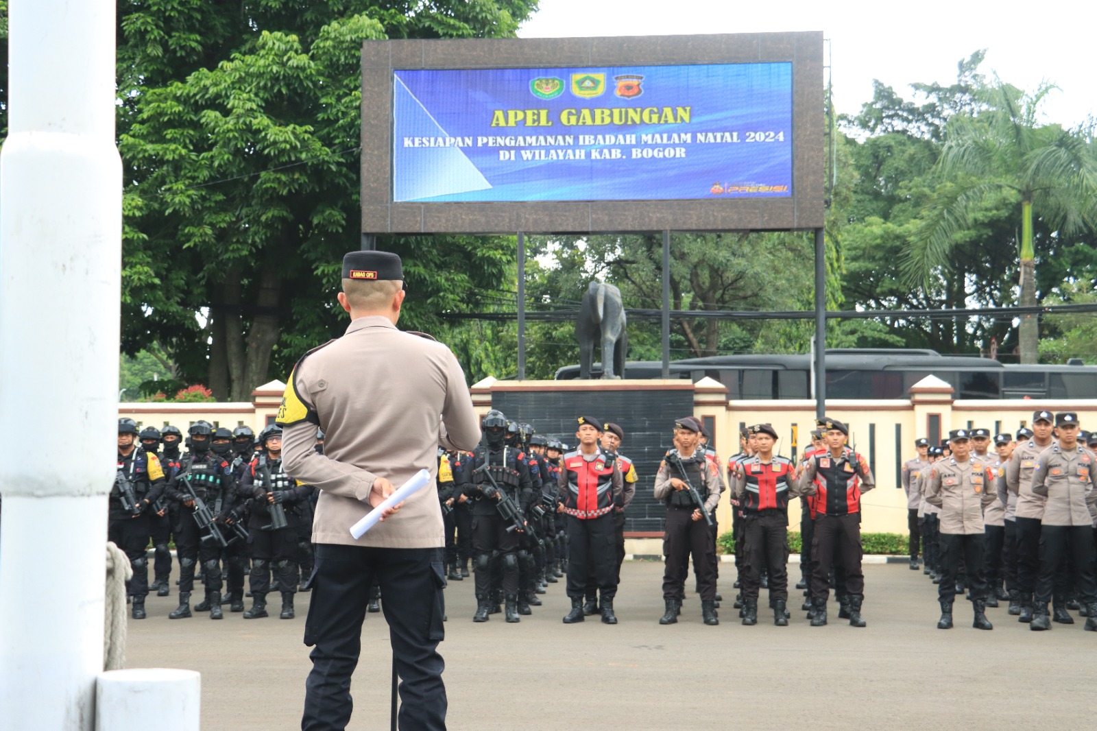 Polres Bogor Gelar Apel Gabungan Kesiapan Pengamanan Malam Natal 2024