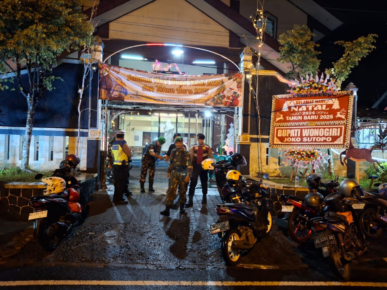 Amankan Perayaan Natal, Polres Wonogiri Gelar Patroli Skala Besar