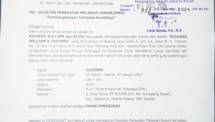 Diduga Langgar Konstitusi, Kapolri dan Kabawas Mahkamah Agung di Tuntut 1 Triliun