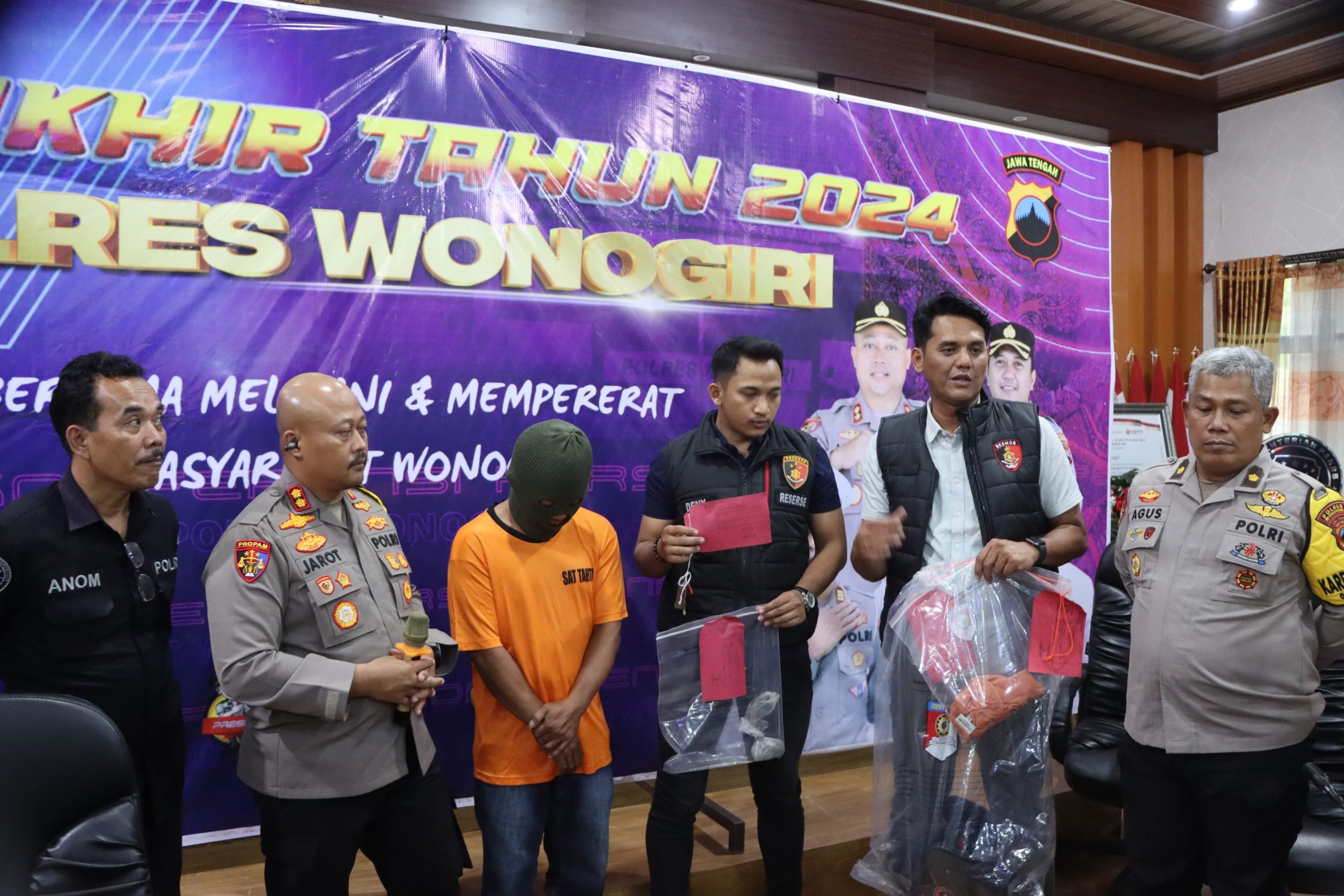 Polres Wonogiri Berhasil Ungkap Pelaku Pelemparan Bus Trans Jateng