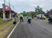 Polisi Lakukan Olah TKP Usai Pemotor Jatuh Meninggal Tertabrak Bus Di Wuryantoro