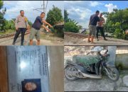 Polsek Gunung Putri Cek TKP Kecelakaan Kereta Api di Perlintasan Tanpa Palang Pintu